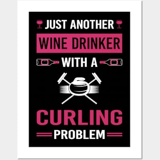 Wine Drinker Curling Posters and Art